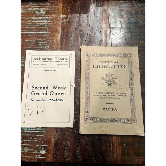 Lot Of 15 Early 1900s Opera House programs Chicago Grand Opera And More - Picture 10 of 11